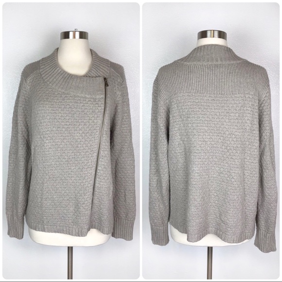 LOFT Jackets & Blazers - LOFT Asymmetrical Zip Sweater Jacket